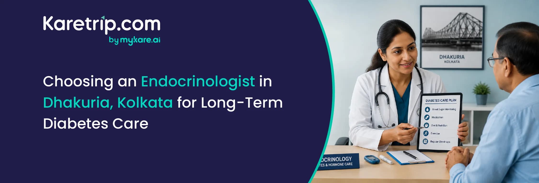 Choosing an Endocrinologist in Dhakuria, Kolkata for Long-Term Diabetes Care, with karetrip