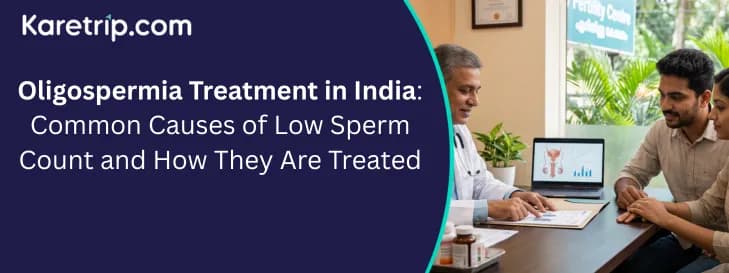 the doctor explain about Oligospermia Treatment in India: Common Causes of Low Sperm Count and How They Are Treated, with karetrip